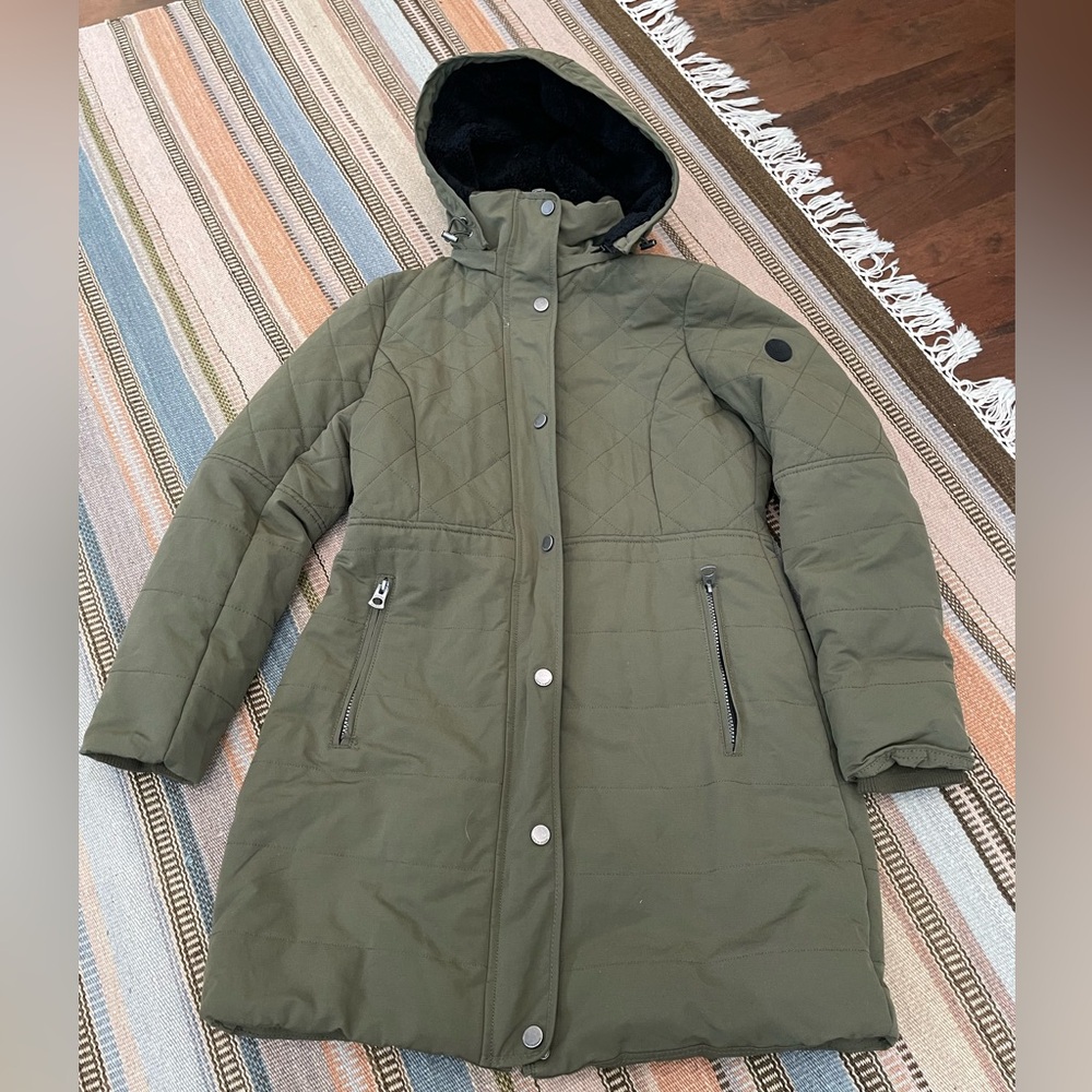 Lucky Brand Army Khaki Green Long Coat